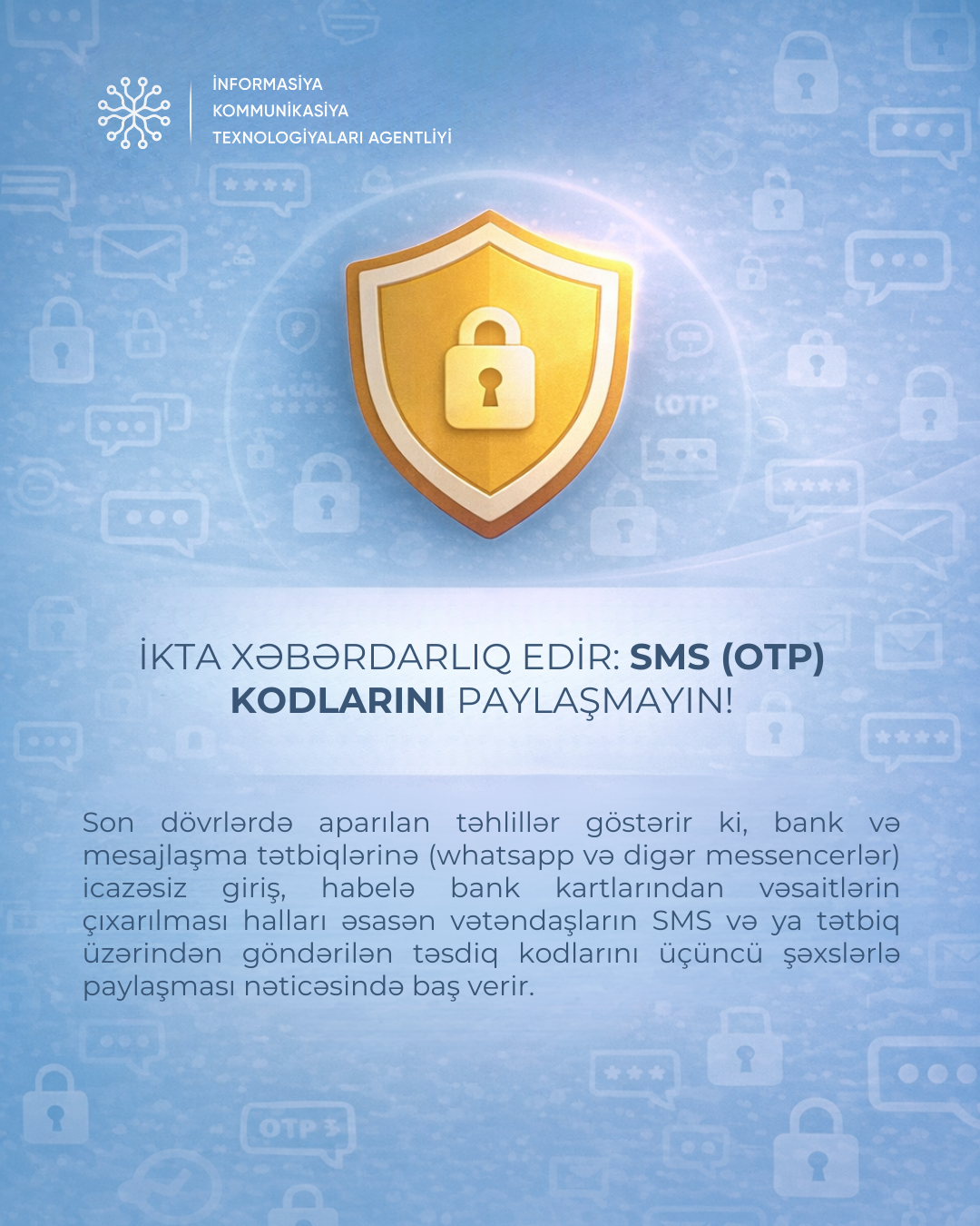 Bu kodları paylaşmaq təhlükəlidir - İKTA (FOTO)