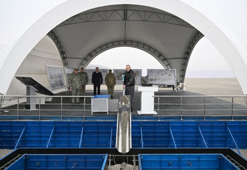 Prezident İlham Əliyev Ağdərə rayonunda Xüsusi Əməliyyat Mərkəzinin təməlini qoyub (FOTO/VİDEO)