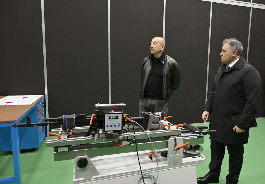 Prezident İlham Əliyev Tərtər elektromexanika zavodunun yenidənqurmadan sonra açılışında iştirak edib (FOTO/VİDEO) (YENİLƏNİB)