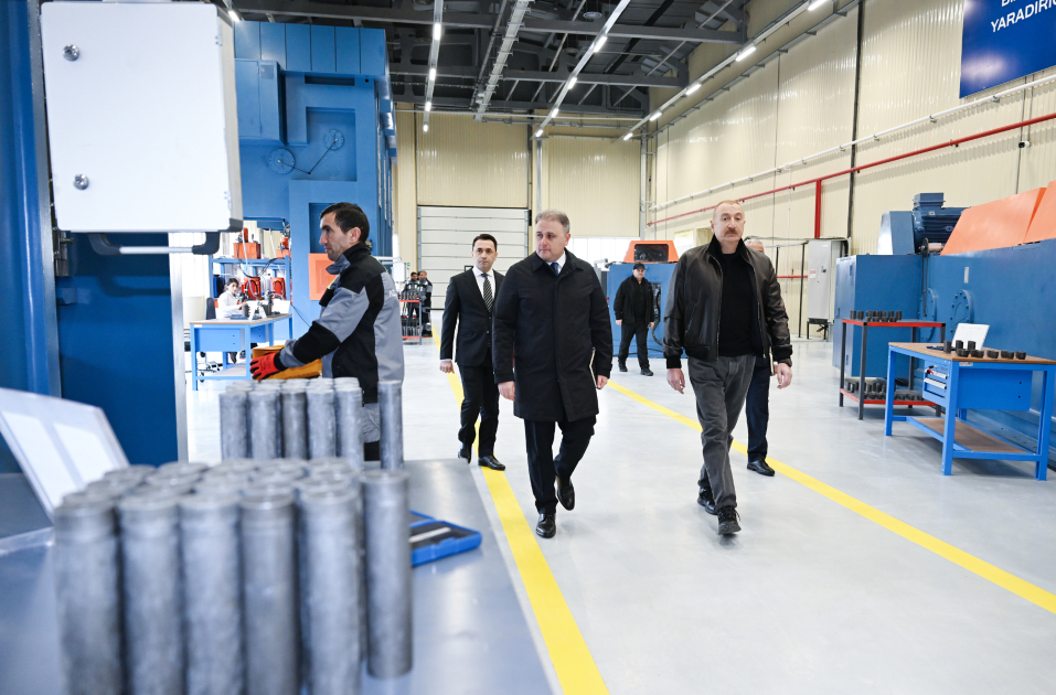 Prezident İlham Əliyev Tərtər elektromexanika zavodunun yenidənqurmadan sonra açılışında iştirak edib (FOTO) (YENİLƏNİB)