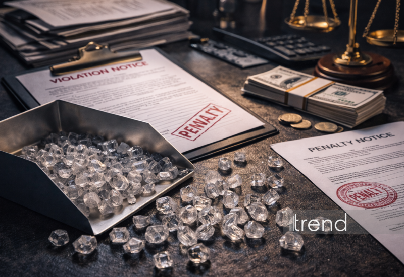 Almazın idxalı və ixracına görə cərimələr müəyyənləşdirilir