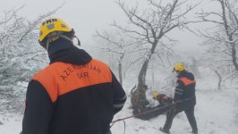 FHN qarlı havada axtarış-xilasetmə ilə bağlı təlim keçirdi (FOTO)