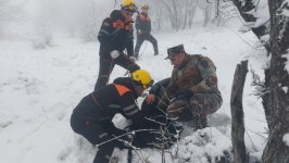 FHN qarlı havada axtarış-xilasetmə ilə bağlı təlim keçirdi (FOTO)