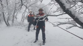 FHN qarlı havada axtarış-xilasetmə ilə bağlı təlim keçirdi (FOTO)
