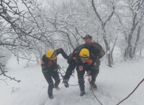 FHN qarlı havada axtarış-xilasetmə ilə bağlı təlim keçirdi (FOTO)