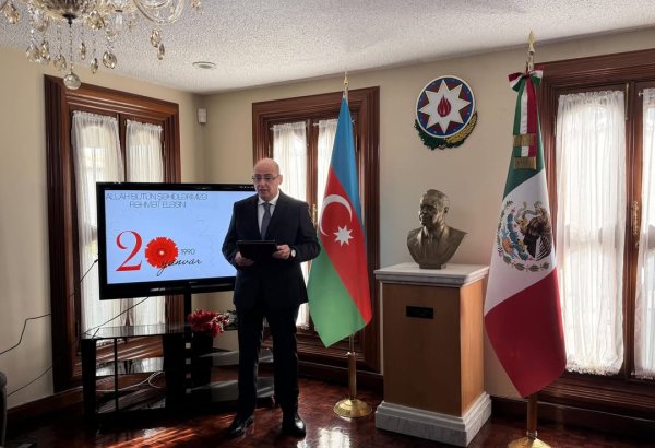 Azərbaycanın Meksikadakı səfirliyində 20 Yanvar faciəsinin qurbanlarını yad edildi (FOTO)