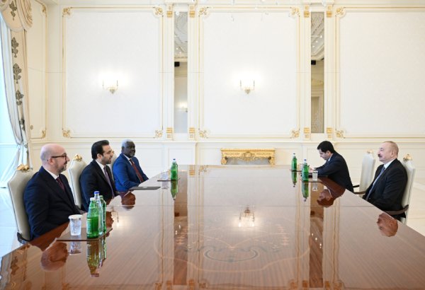 Prezident İlham Əliyev “Zayed İnsan Qardaşlığı Mükafatı” ilə bağlı nümayəndə heyətini qəbul edib (FOTO)