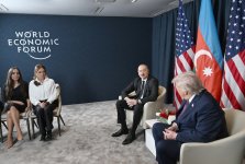 Davosda Prezident İlham Əliyev ilə Prezident Donald Tramp arasında görüş keçirilib (YENİLƏNİB) (FOTO/VİDEO)