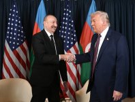 Davosda Prezident İlham Əliyev ilə Prezident Donald Tramp arasında görüş keçirilib (YENİLƏNİB) (FOTO/VİDEO)