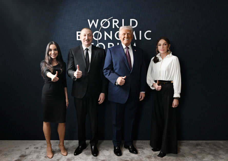 Davosda Prezident İlham Əliyev ilə Prezident Donald Tramp arasında görüş keçirilib (YENİLƏNİB) (FOTO/VİDEO)