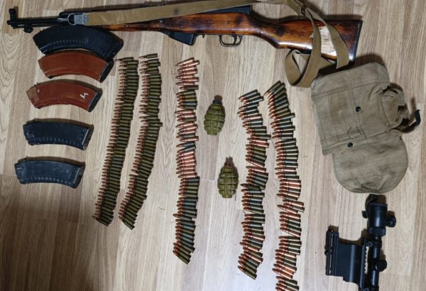 Şabranda avtomat və qumbara aşkarlandı