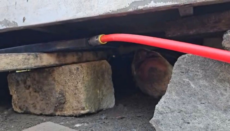 Avtobusun altında köməksiz qalan şəxs xilas edildi (FOTO/VİDEO)