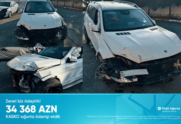 "PAŞA Sığorta" 33 368 AZN zərəri ödədi!