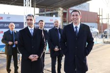 Poti–Bakı ekspres blok-qatarı yola salındı (FOTO)