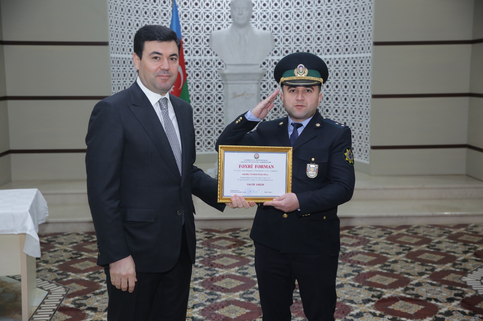 Xaçmaz rayonunda gömrük işçilərinin peşə bayramı qeyd edildi (FOTO)