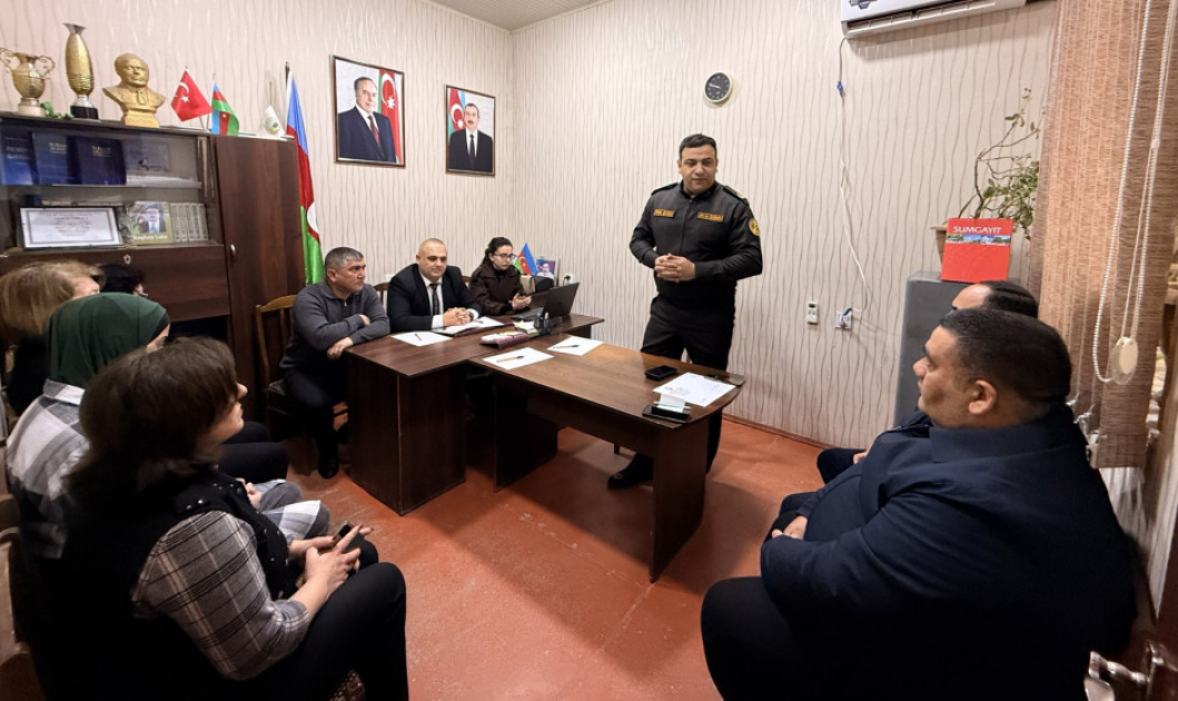 Fövqəladə Hallar Nazirliyi tərəfindən silsilə maarifləndirmə tədbirləri keçirildi (FOTO)