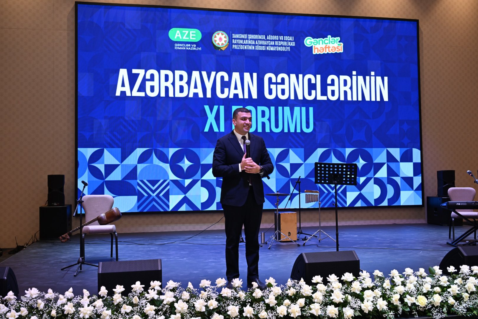 Xankəndidə Azərbaycan Gənclər Forumunun 30 illiyi münasibəti ilə qala gecəsi keçirilir (FOTO)