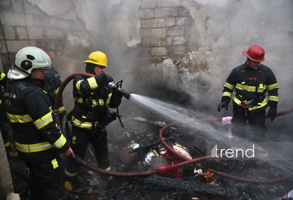 Yasamaldakı yanğın söndürüldü (YENİLƏNİB) (FOTO)