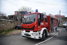 Yasamaldakı yanğın söndürüldü (YENİLƏNİB) (FOTO)