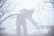Yasamaldakı yanğın söndürüldü (YENİLƏNİB) (FOTO)