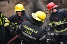 Yasamaldakı yanğın söndürüldü (YENİLƏNİB) (FOTO)