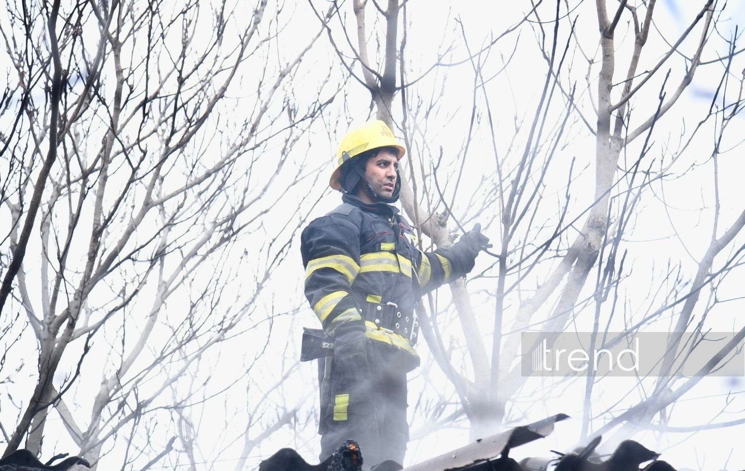 Yasamaldakı yanğın söndürüldü (YENİLƏNİB) (FOTO)