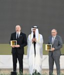 Prezident İlham Əliyevə Əbu-Dabidə “Zayed İnsan Qardaşlığı Mükafatı” təqdim olunub (FOTO)