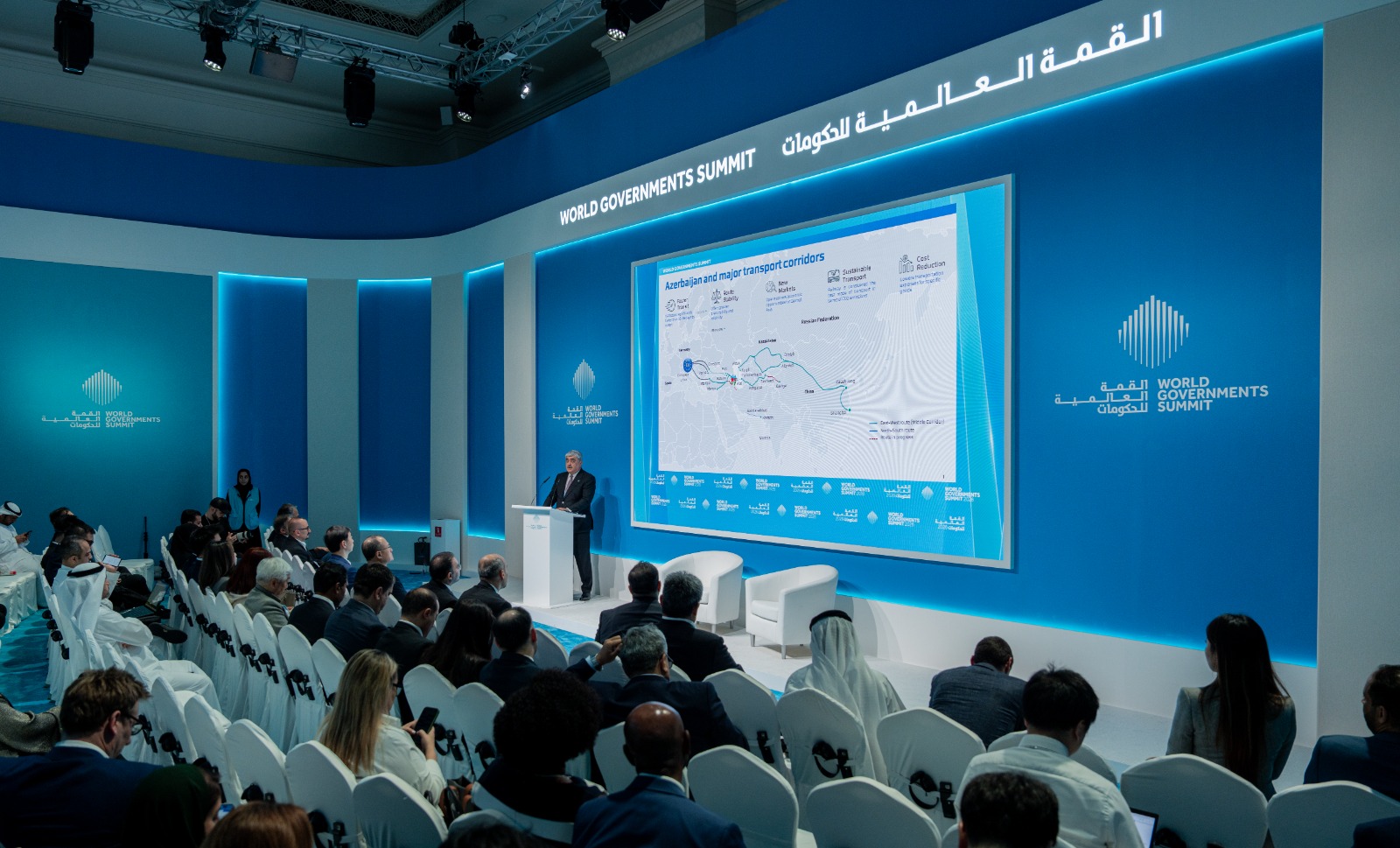 Samir Şərifov Dubayda Azərbaycanın logistika imkanları barədə son statistik məlumatları açıqladı (FOTO)