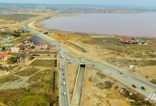İki magistralı birləşdirən yeni nəqliyyat arteriyası (FOTO)