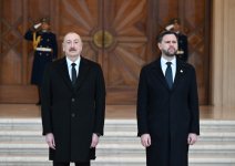 Bakıda Amerika Birləşmiş Ştatlarının Vitse-prezidentinin rəsmi qarşılanma mərasimi olub (FOTO)