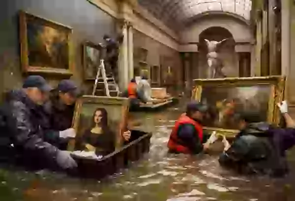 Luvr muzeyini su basdı