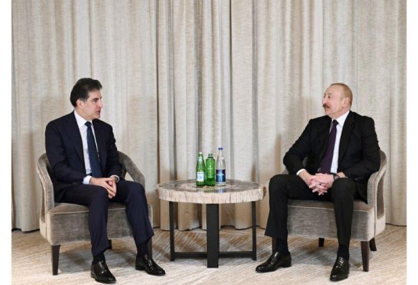 Prezident İlham Əliyev Münxendə İraq Kürdüstan Regionunun başçısı ilə görüşüb (FOTO/VİDEO)