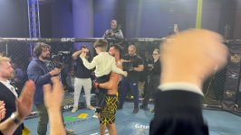 Alim Nəbiyev Batumidə beynəlxalq turnirdə MMA üzrə növbəti qələbəsini qazandı (FOTO)