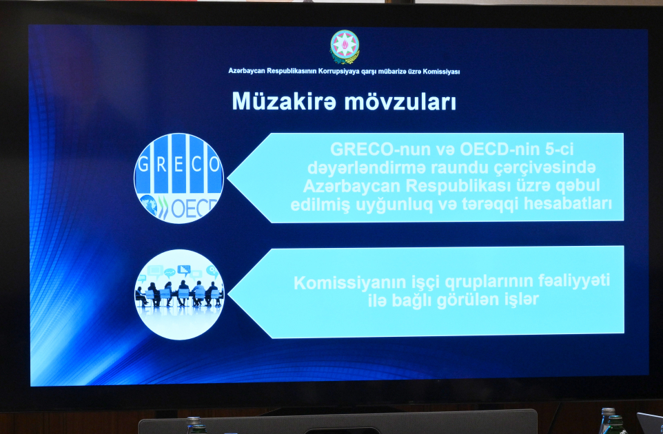 Azərbaycan Respublikasının Korrupsiyaya qarşı mübarizə üzrə Komissiyasının iclası keçirilib (FOTO)