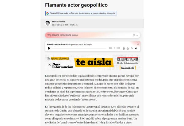 Azərbaycan - yeni mühüm geosiyasi aktor - Kolumbiya mətbuatı