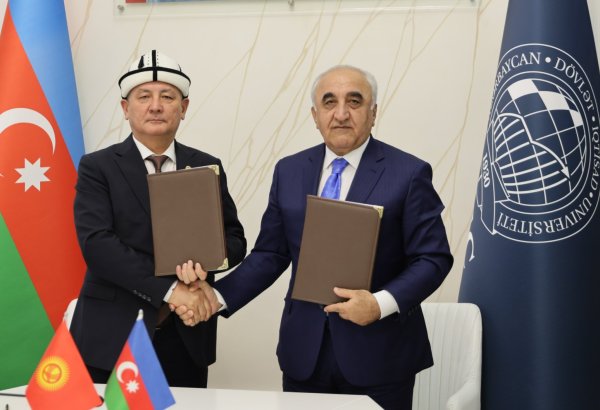 UNEC və Qırğız Milli Universiteti arasında magistratura pilləsi üzrə ikili diplom proqramına dair müqavilə imzalanıb (FOTO)