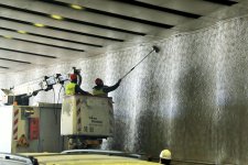 Paytaxtda avtomobil tunellərində təmizlik işləri aparılır (FOTO)