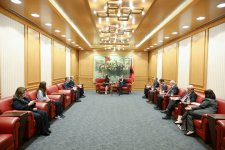 Heydər Əliyev Fondunun vitse-prezidenti Leyla Əliyeva Tiranada Albaniya Prezidenti Bayram Beqay ilə görüşüb (FOTO)