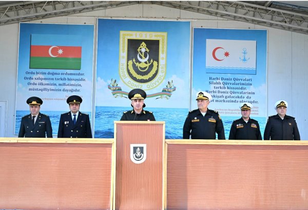 Hərbi prokuror Müdafiə Nazirliyinin Hərbi Dəniz Qüvvələrində görüş keçirib (FOTO)