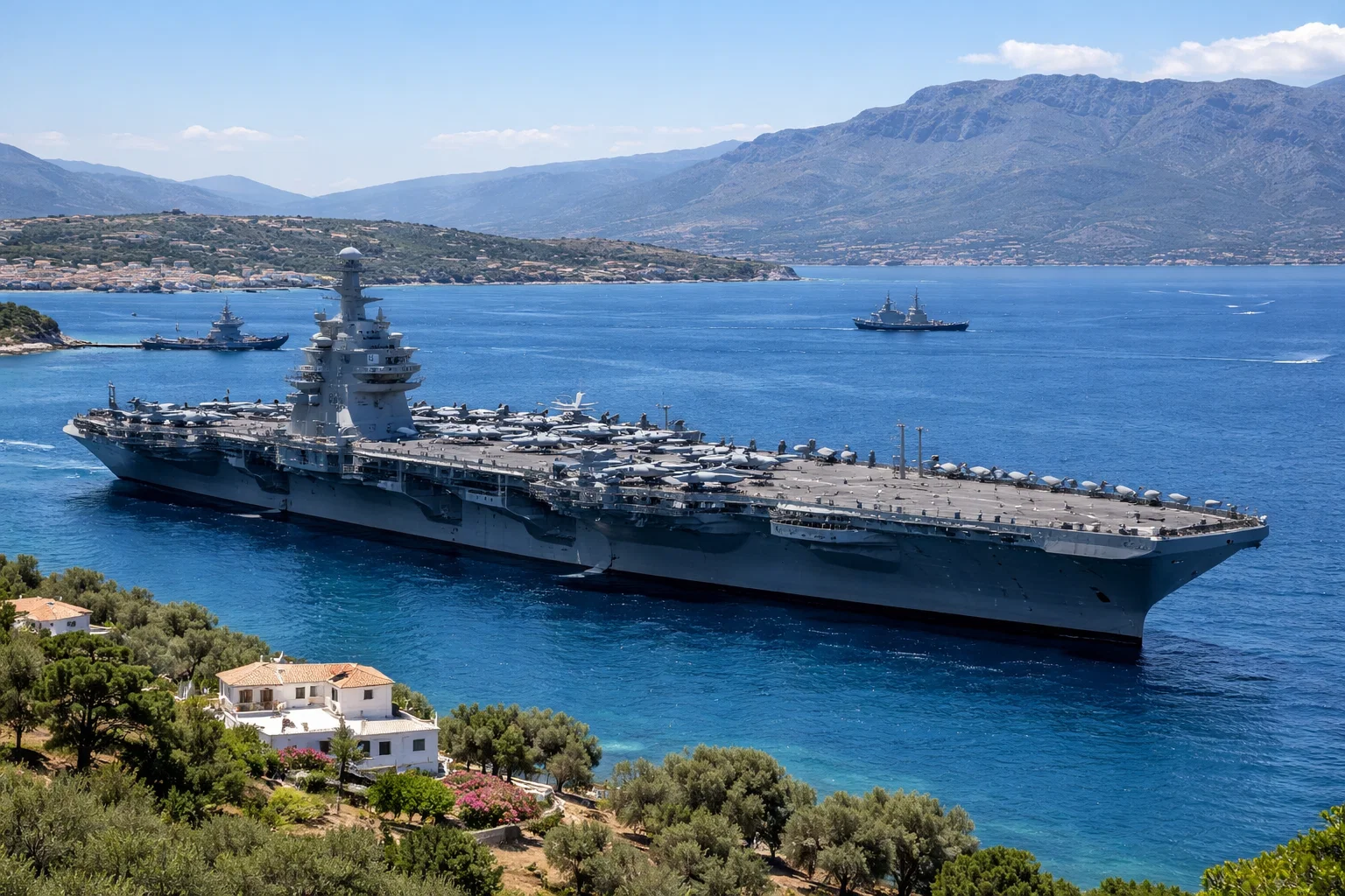 ABŞ-nin ən böyük aviadaşıyıcısı Yunanıstan sularına çatdı