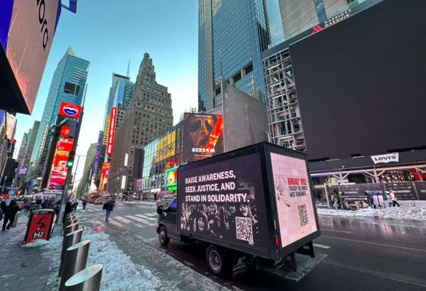 Nyu Yorkda Xocalı soyqırımı ilə bağlı aksiya keçirilib (FOTO)