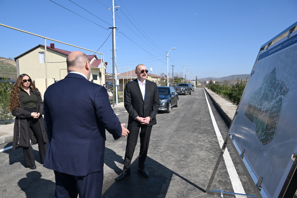 Prezident İlham Əliyev və Birinci xanım Mehriban Əliyeva Xocavənd kəndində görülmüş işlərlə tanış olublar (FOTO/VİDEO) (YENİLƏNİB)