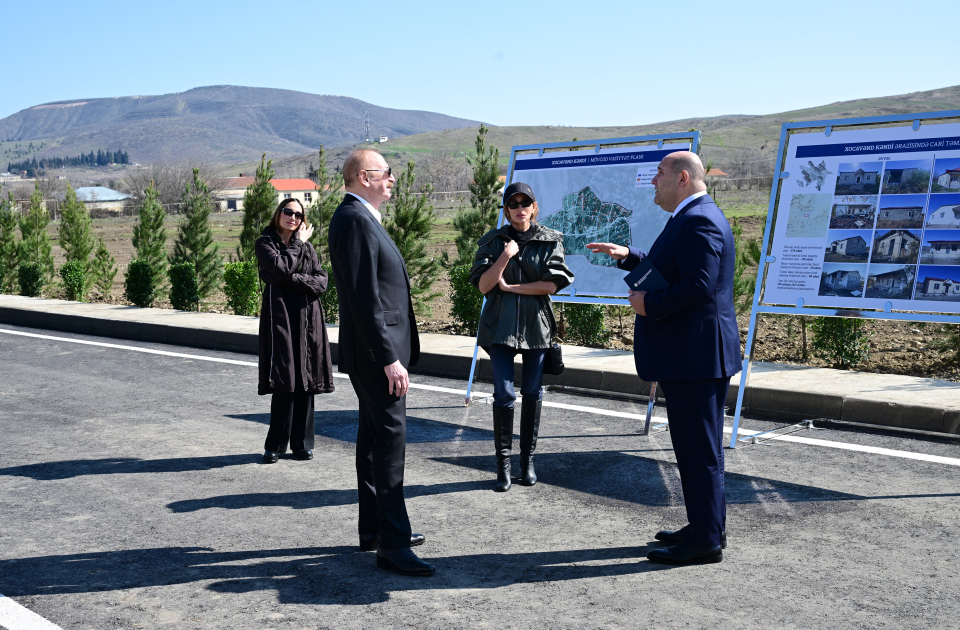 Prezident İlham Əliyev və Birinci xanım Mehriban Əliyeva Xocavənd kəndində görülmüş işlərlə tanış olublar (FOTO/VİDEO) (YENİLƏNİB)