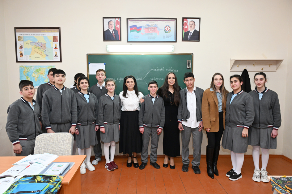 Leyla Əliyeva və Alena Əliyeva Quba şəhərində internat tipli ümumtəhsil məktəbini və STEAM mərkəzini ziyarət ediblər (FOTO)