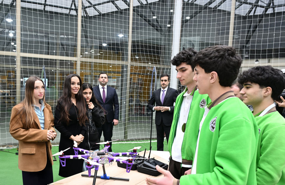 Leyla Əliyeva və Alena Əliyeva Quba şəhərində internat tipli ümumtəhsil məktəbini və STEAM mərkəzini ziyarət ediblər (FOTO)