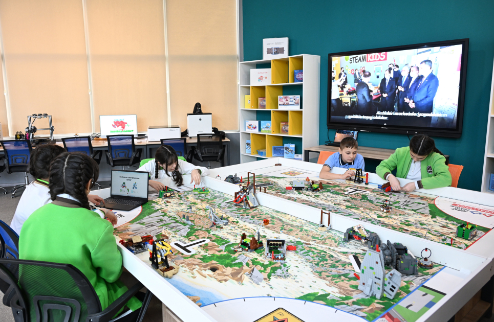 Leyla Əliyeva və Alena Əliyeva Quba şəhərində internat tipli ümumtəhsil məktəbini və STEAM mərkəzini ziyarət ediblər (FOTO)