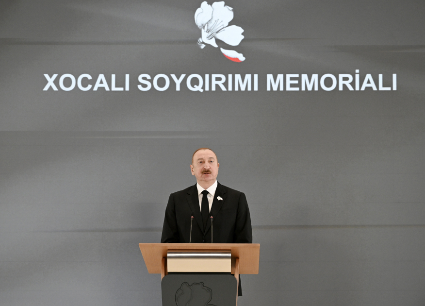 Prezident İlham Əliyev və Birinci xanım Mehriban Əliyeva Xocalı Soyqırımı Memorialının açılışında iştirak ediblər (FOTO/VİDEO) (YENİLƏNİB 4)