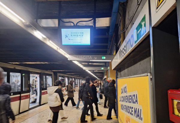 Romada Xocalı soyqırımı ilə bağlı məlumatlandırma kampaniyası keçirilir (FOTO)