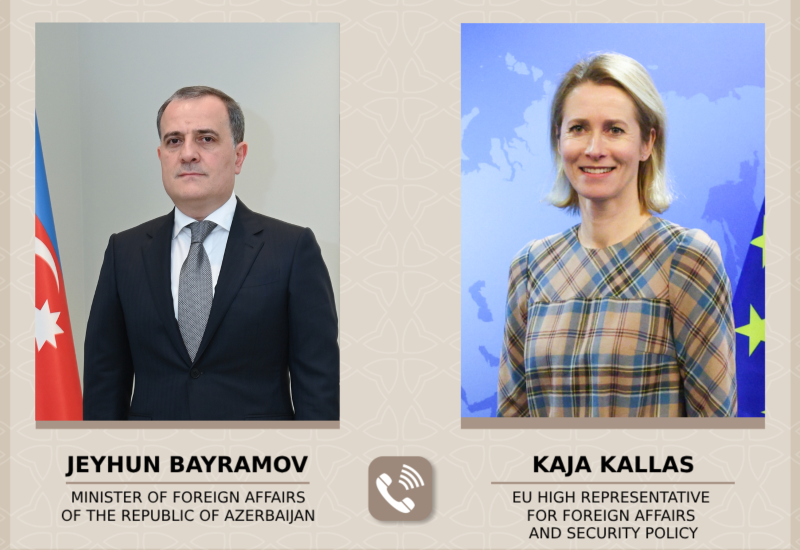 Ceyhun Bayramov Kaya Kallasla bölgədəki təhlükəsizlik vəziyyətini müzakirə edib