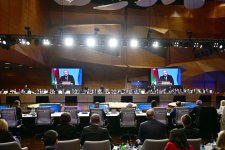 Prezident İlham Əliyev Cənub Qaz Dəhlizi Məşvərət Şurası çərçivəsində nazirlərin 12-ci və Yaşıl Enerji Məşvərət Şurası çərçivəsində nazirlərin 4-cü iclaslarında çıxış edib (FOTO/VİDEO)